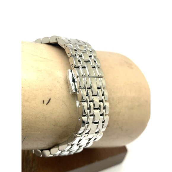 Bulova Women's Watch 96P202 Quartz Black Dial Diamond Quadra Silver Steel CHIP - Picture 10 of 14